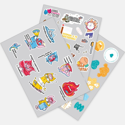 Наклейки бумажные Sticker Pack на заказ